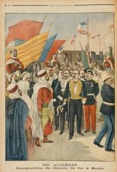 Ouverture du chemin de fer de Saïda en Algérie, illustration de 